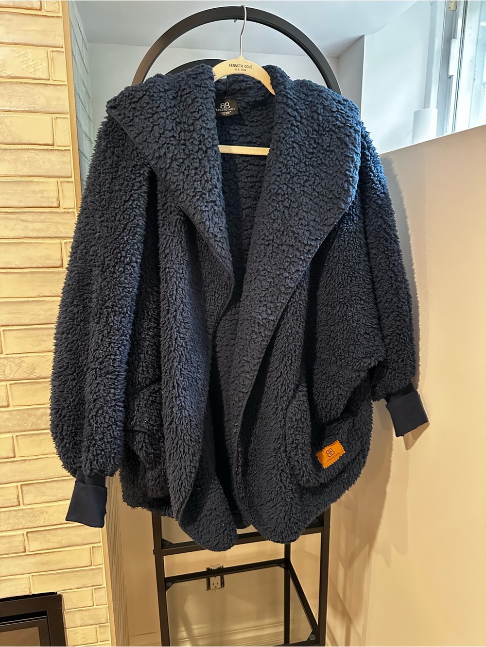 Cozy Navy Sherpa Hooded Jacket